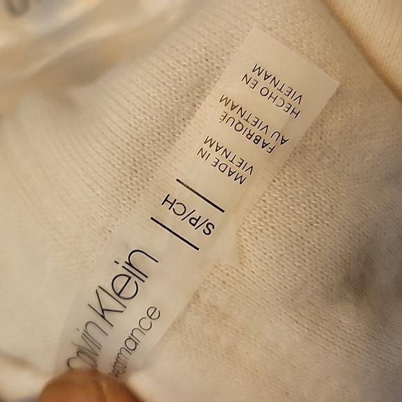 Calvin Klien Performance Off-White Hoodie Top Size Small - Picture 7 of 14